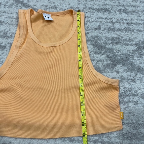 TNA Orange Ribbed Cropped Tank Top - Picture 8 of 9